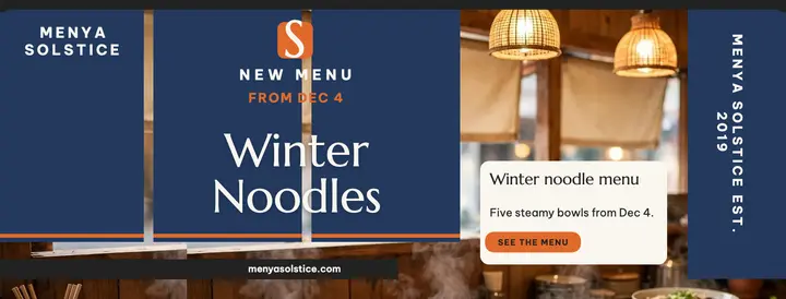 Menya Solstice winter noodle cover template