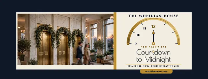 Meridian House countdown to midnight cover template