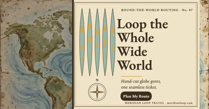 Meridian Loop round-the-world gores post template