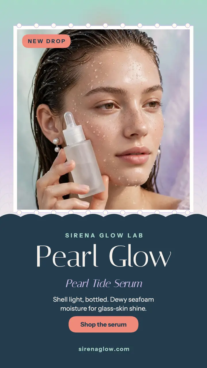 Sirena pearl glow serum story template