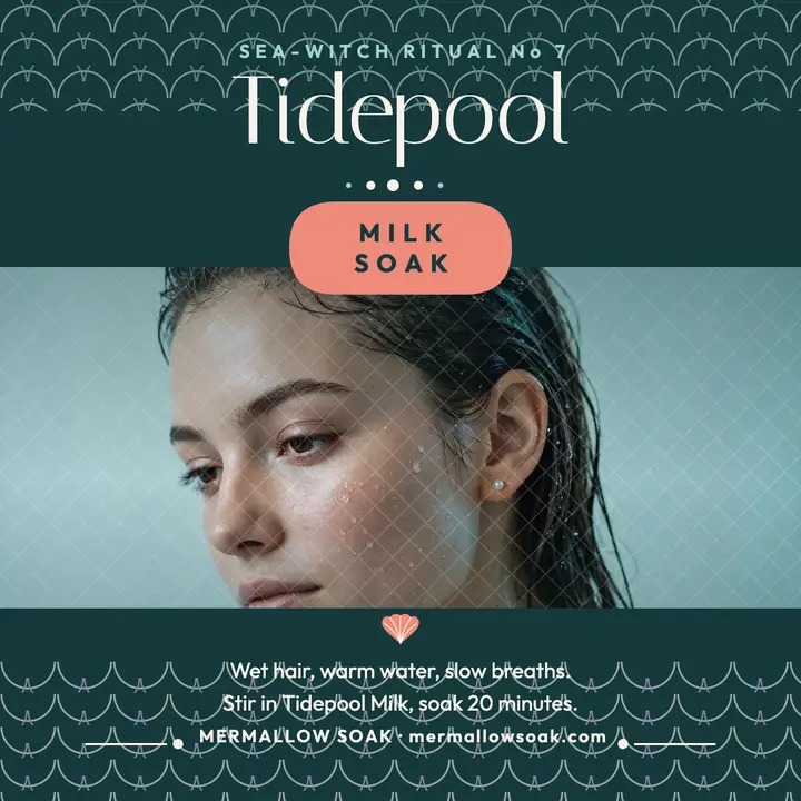 Mermallow Tidepool soak ritual post: bath soak ritual post template