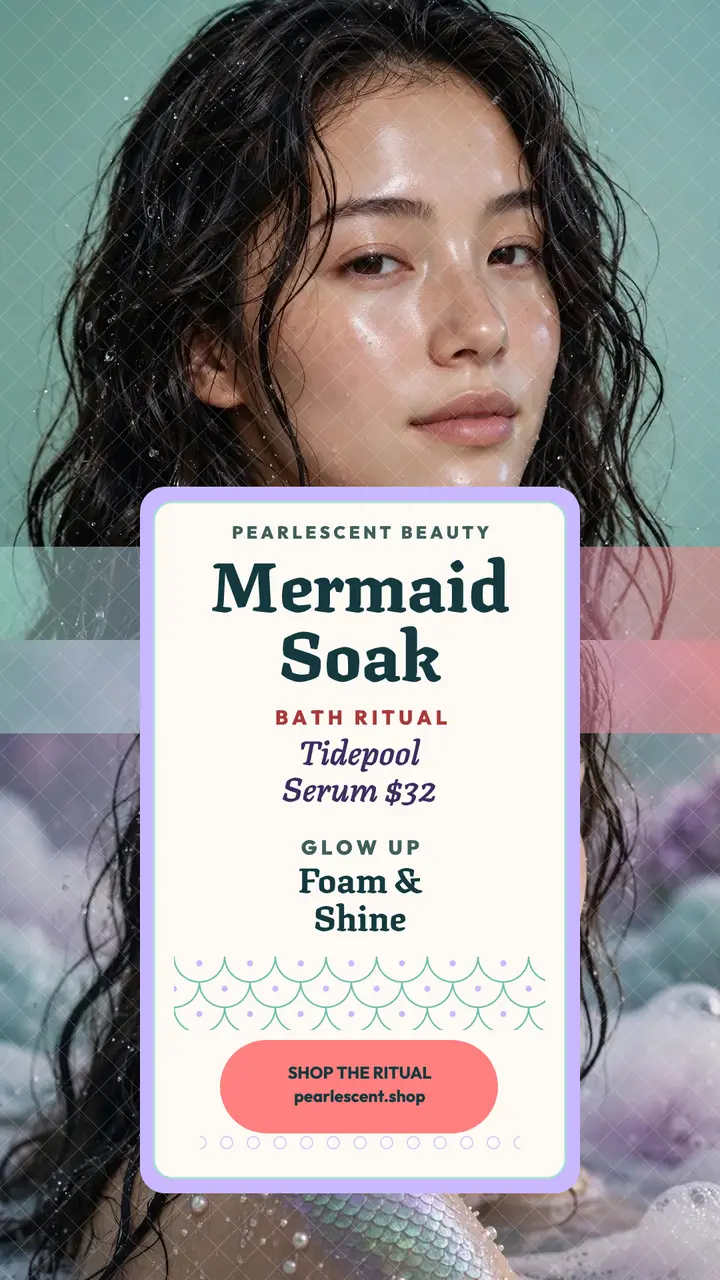 Pearlescent mermaid soak story template