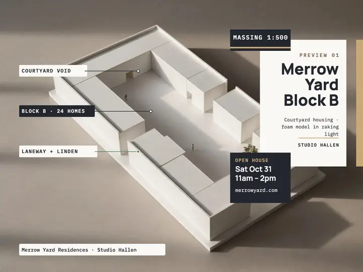 Merrow Yard model preview slide template
