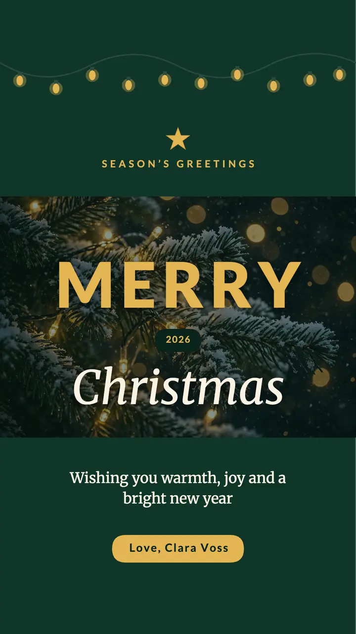 Pine lights Christmas story template