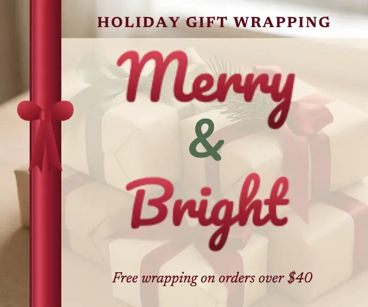 Merry and Bright gift wrap ad template