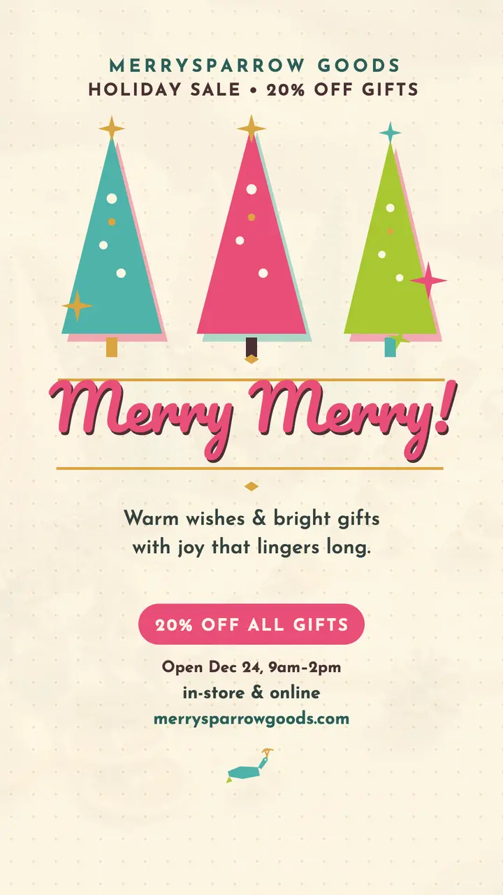 Merrysparrow Christmas sale story template