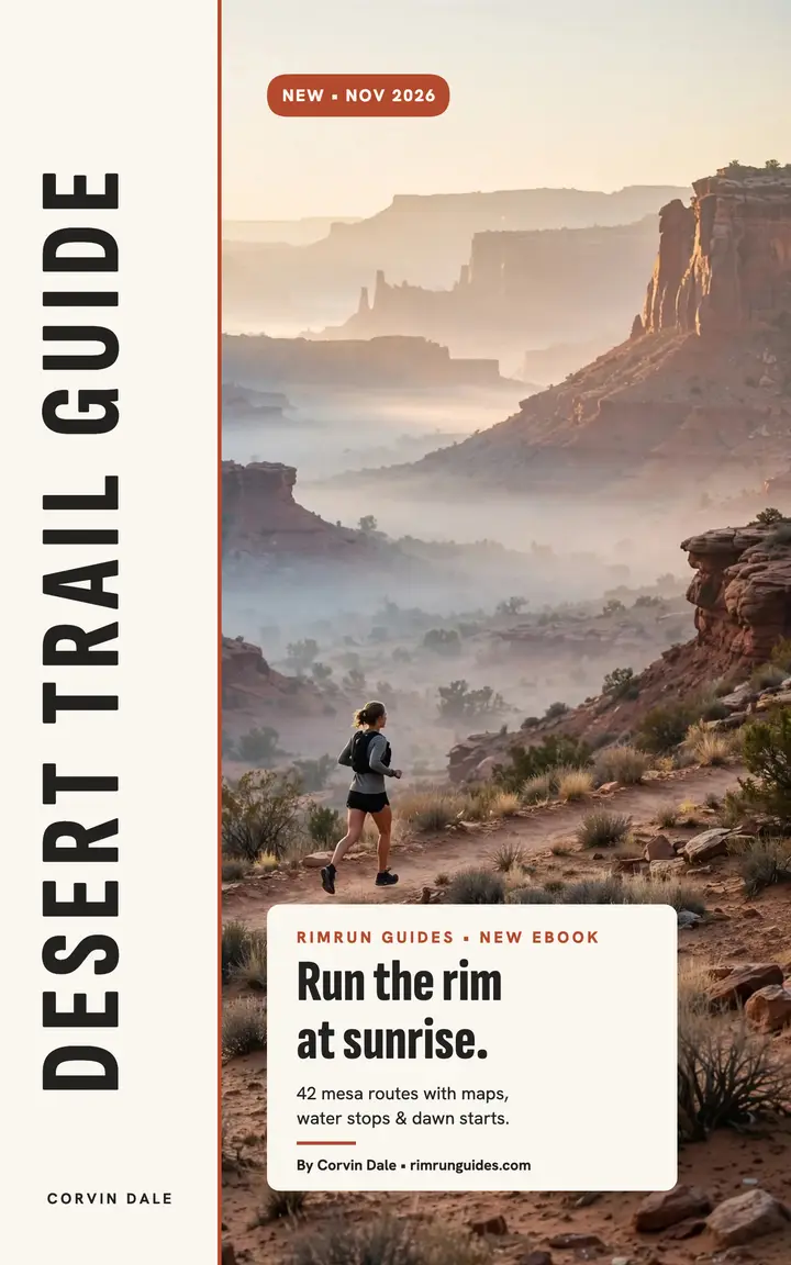 Rimrun desert trail guide spine cover template
