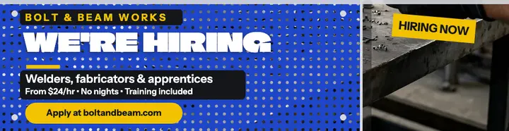 Bolt and Beam Works hiring billboard template