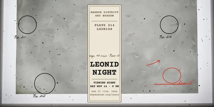 Leonid viewing night glass plate post template