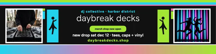 Daybreak Decks DJ merch banner template