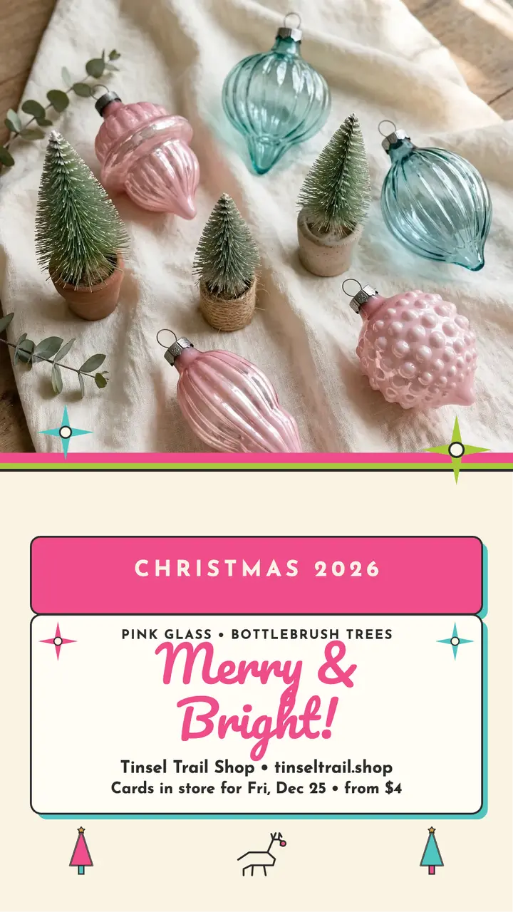 Tinsel Trail mid-century Christmas story template