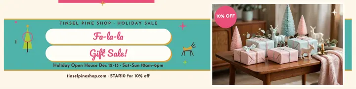 Tinsel Pine Shop holiday sale banner template
