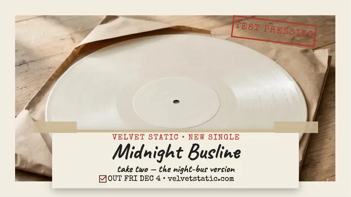 Midnight Busline test pressing teaser template