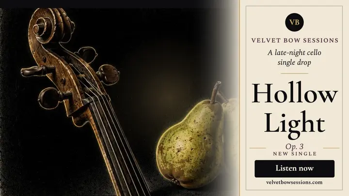 Velvet Bow Hollow Light cello thumbnail template