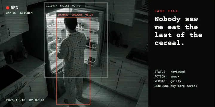 Midnight cereal caught on camera X post template