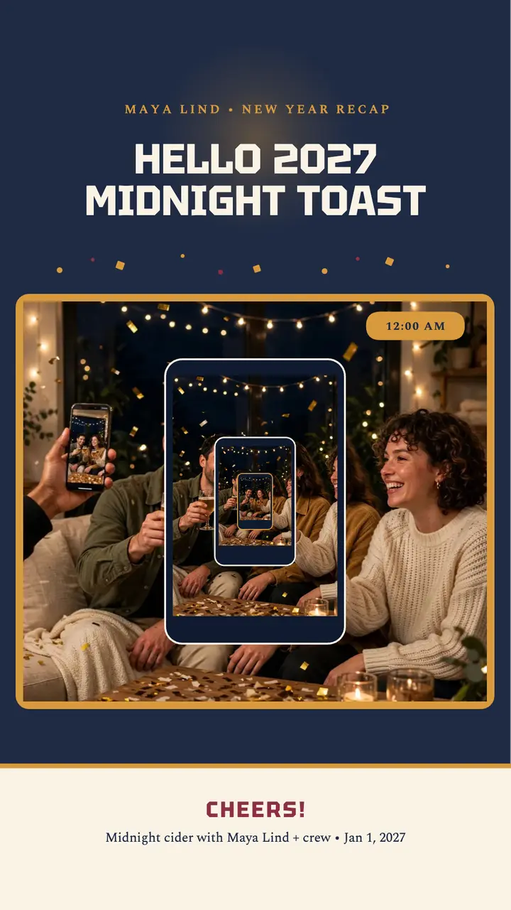 Midnight cider toast loop story template