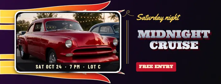 Midnight Cruise night hot-rod flames cover template