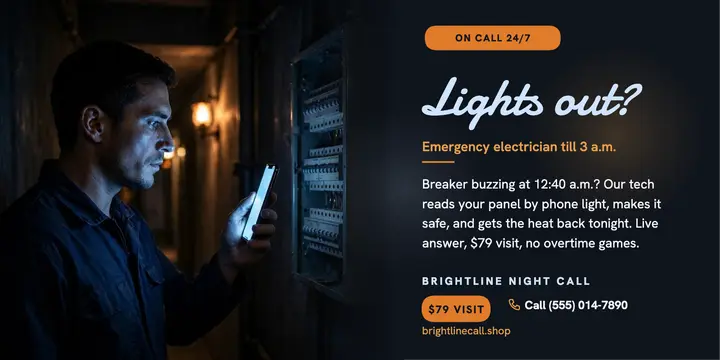 Brightline midnight electrician glow post template