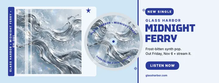 Glass Harbor Midnight Ferry CD cover template