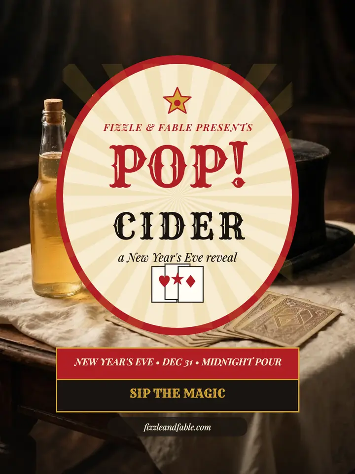 Midnight magic cider reveal portrait template