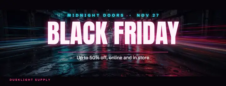 Dusklight Black Friday midnight cover template