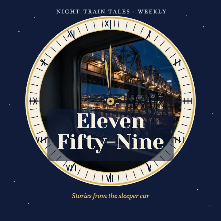 Eleven Fifty-Nine night train podcast cover template