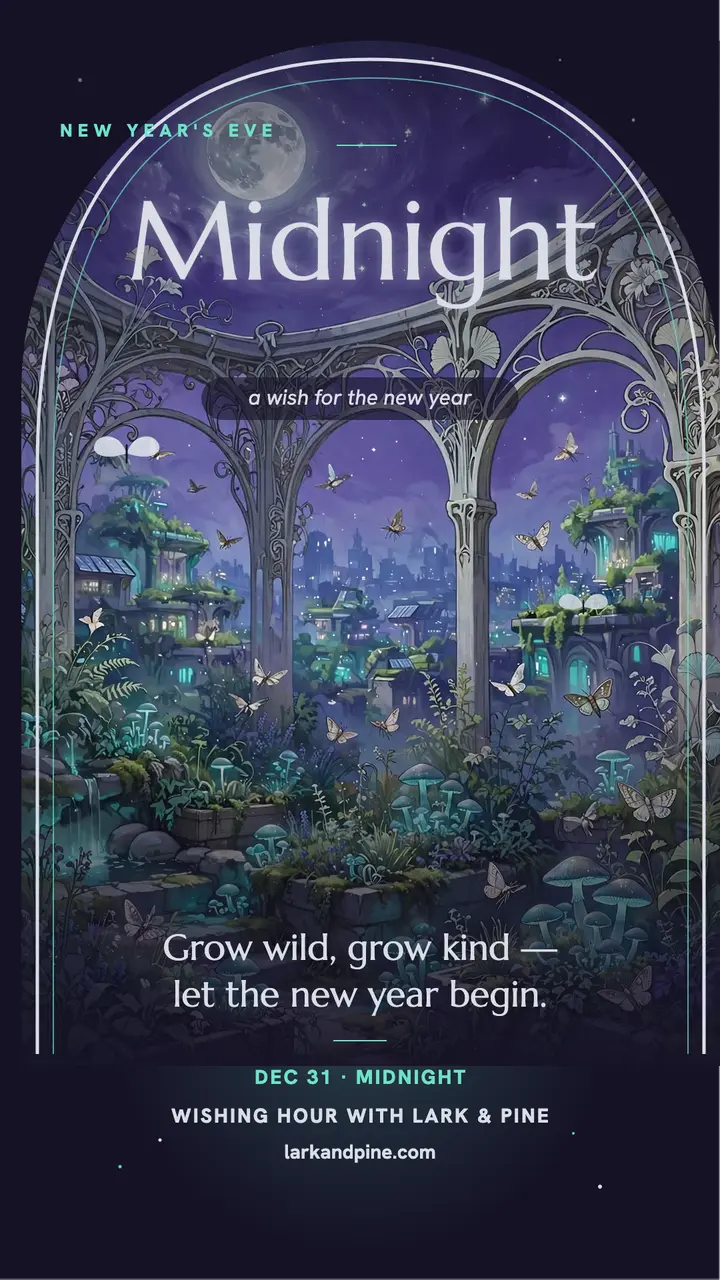 Midnight wish moon city story template