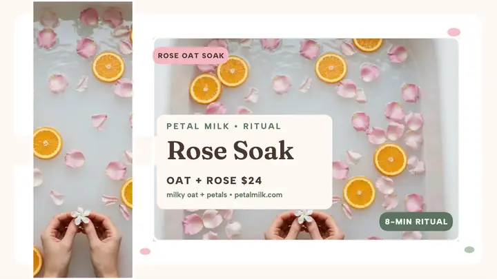 Petal Milk rose soak milk bath thumbnail template