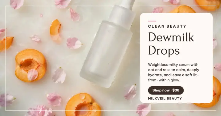 Milkveil Dewmilk Drops milk bath post template