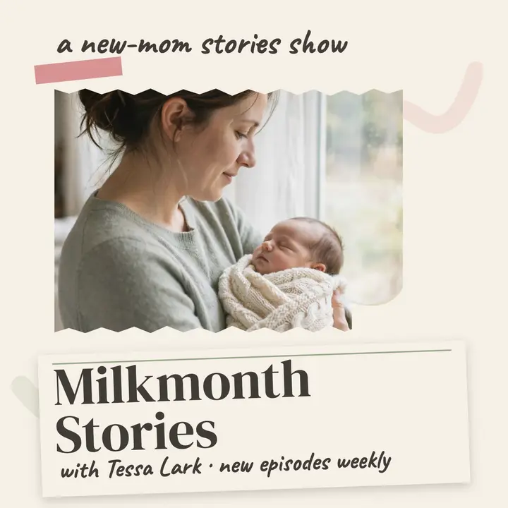 Milkmonth Stories new-mom podcast cover template