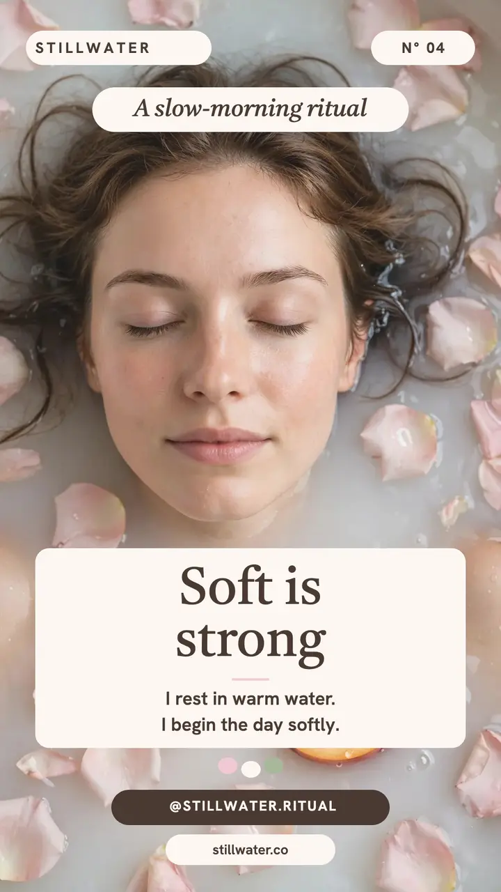 Stillwater milky bath morning ritual story template