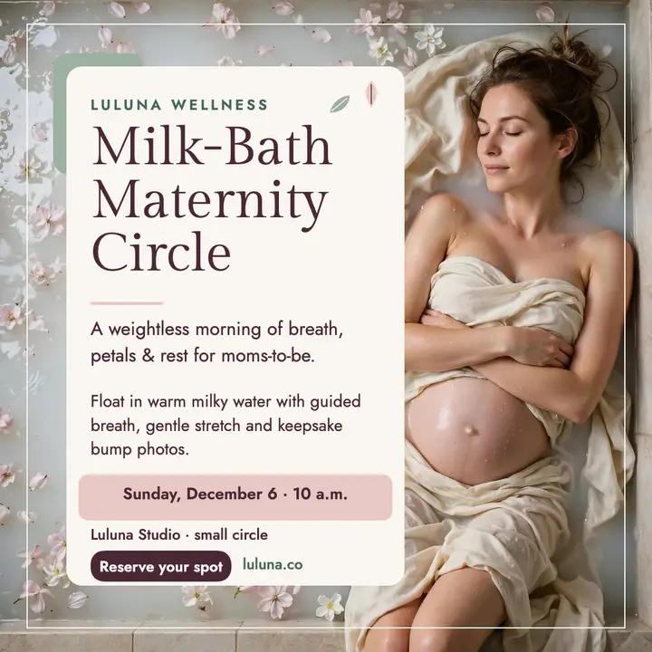 Luluna milk-bath maternity circle post template