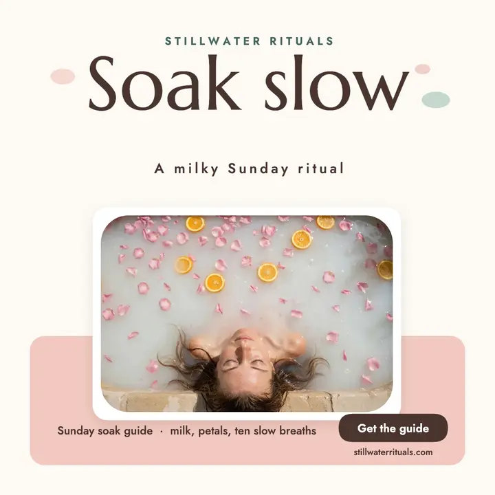 Stillwater Rituals milky soak post template