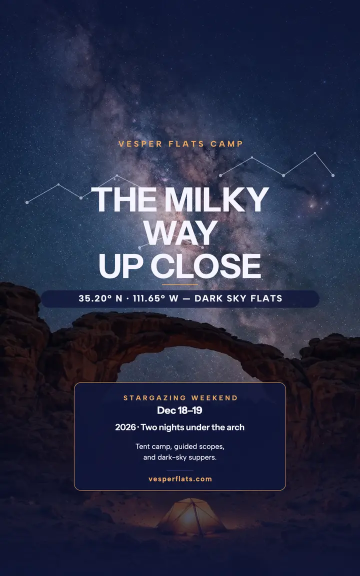 Vesper Flats Milky Way camp ebook template