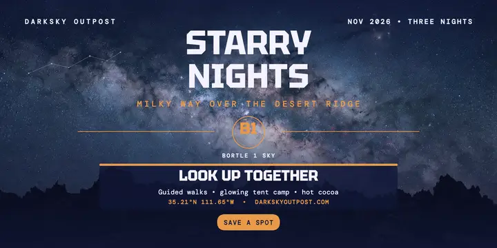 Darksky Outpost stargazing nights post template