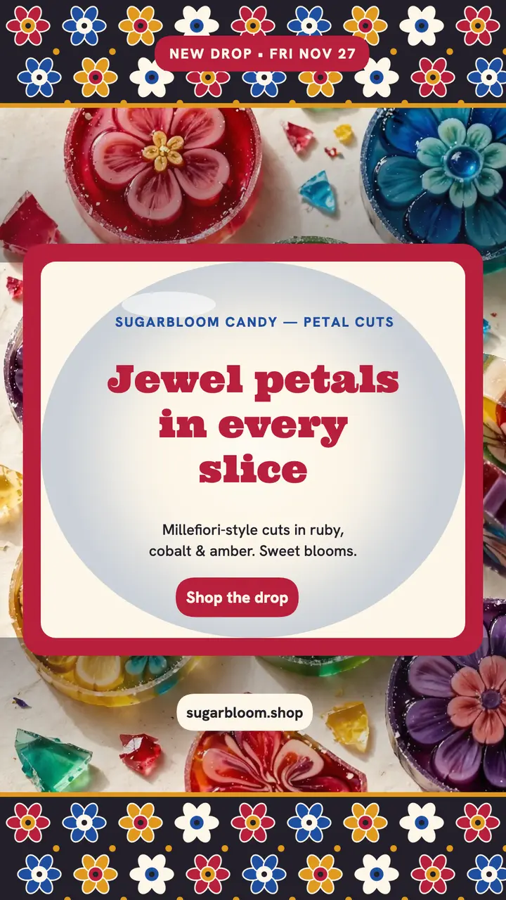 Sugarbloom jewel candy story template