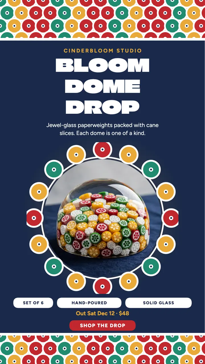 Cinderbloom Bloom Dome drop story template
