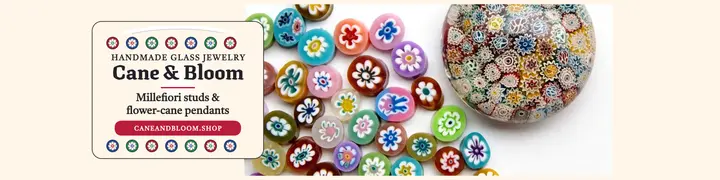 Cane and Bloom millefiori banner template
