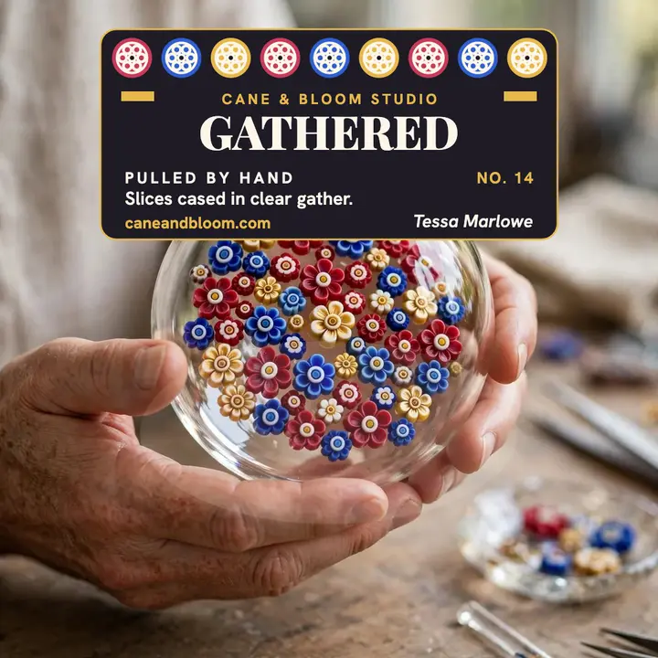 Cane and Bloom gathered paperweight post template