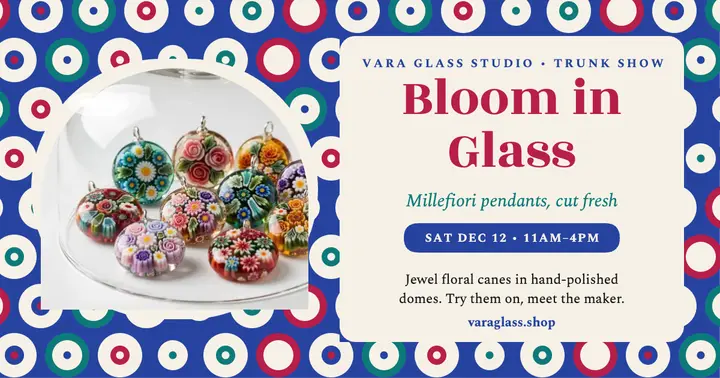 Vara glass pendant trunk show post template