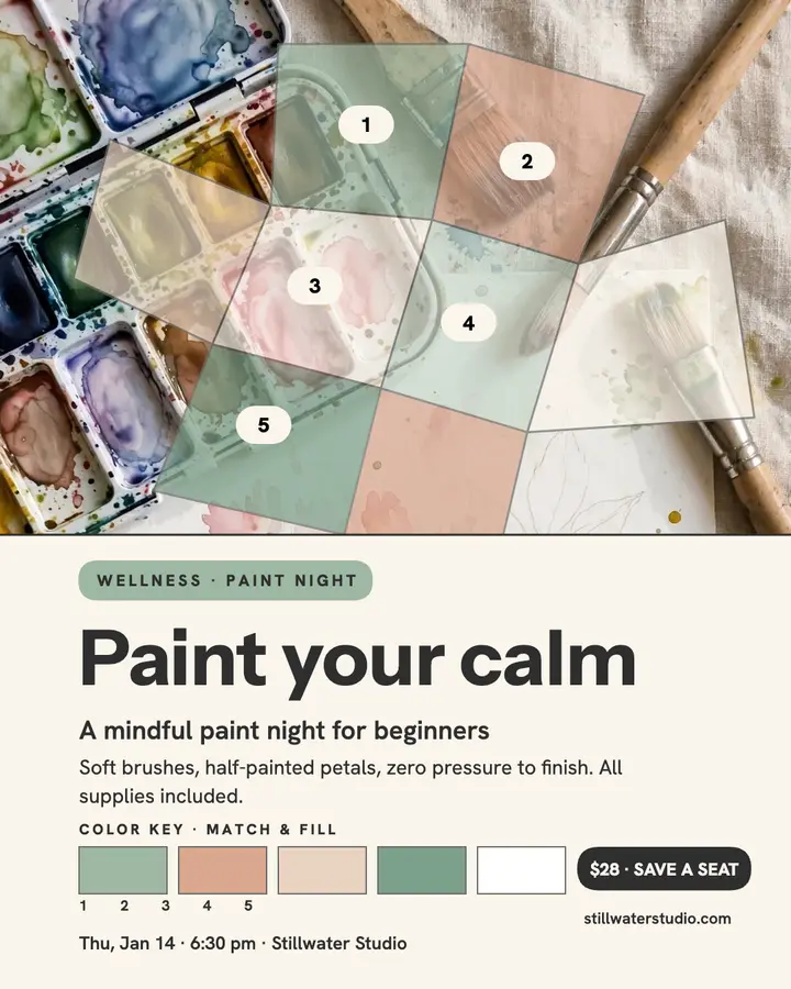 Stillwater mindful paint night post template