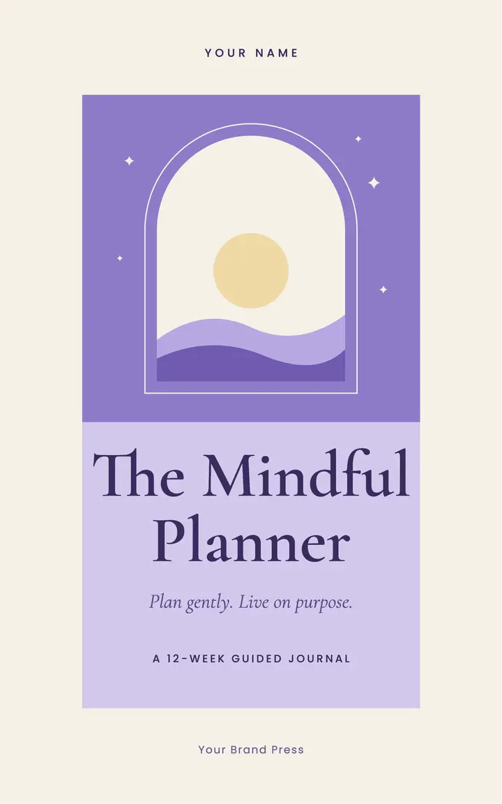 The mindful planner ebook cover template