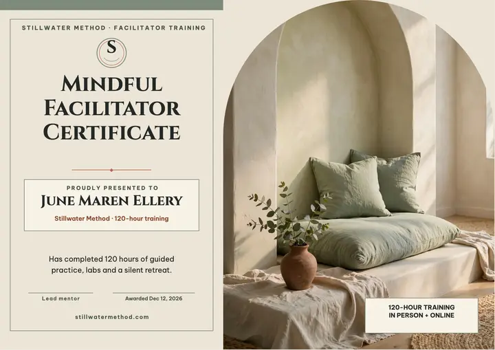Stillwater Method facilitator certificate template