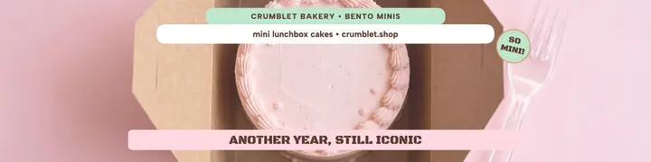 Crumblet mini birthday cake Etsy banner template