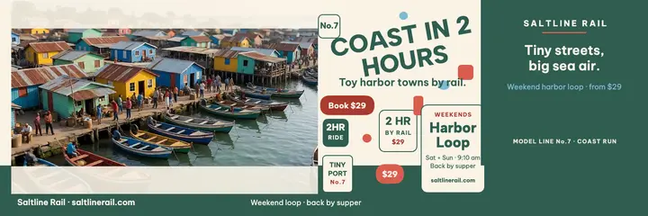 Saltline Rail miniature harbor header template