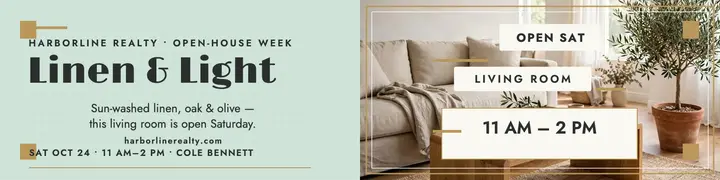 Harborline mint luxe open-house banner template