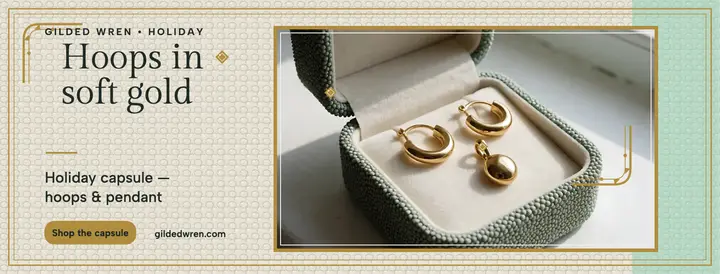 Gilded Wren mint jewel box cover template