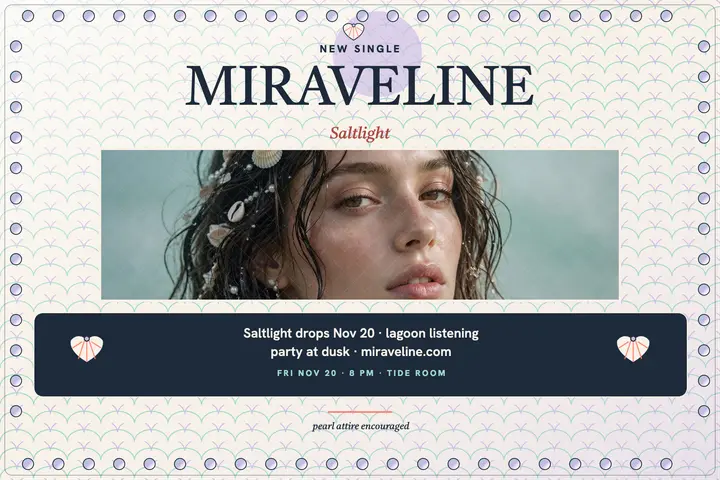 Miraveline Saltlight single postcard template