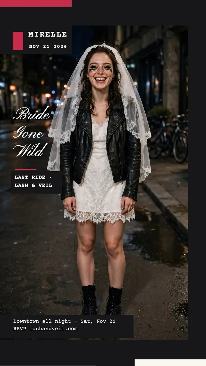 Mirelle bachelorette weekend street bride story template