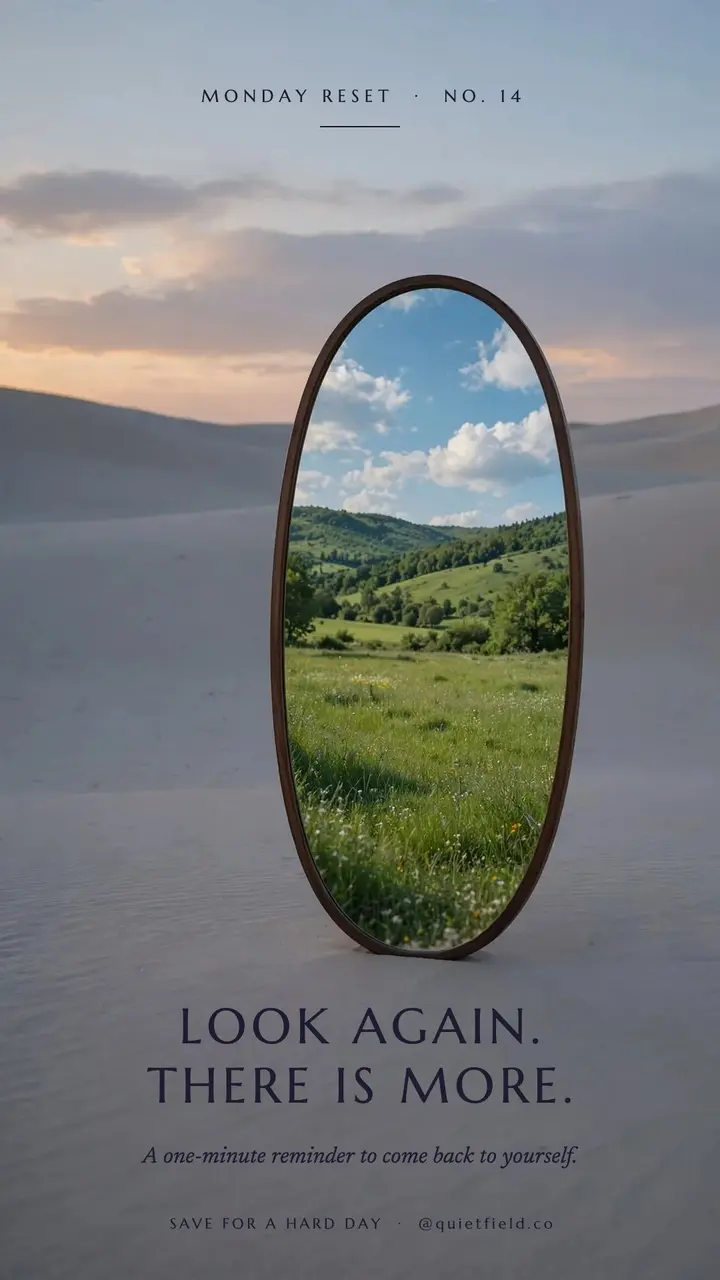 Mirror in the desert affirmation story template